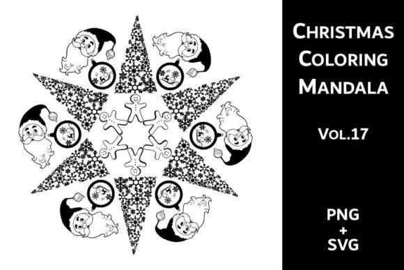 Download Christmas Coloring Mandala Vol.17 - Coloring mandala Collection