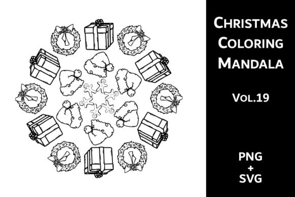 Download Christmas Coloring Mandala Vol.19 - Coloring mandala Collection