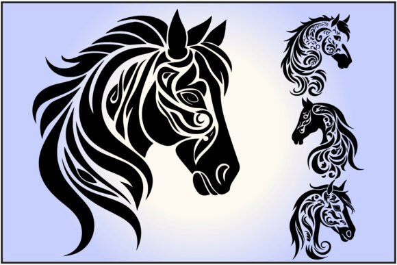 Download Stallion Head Ornate Design Graphic - Premium Resources
