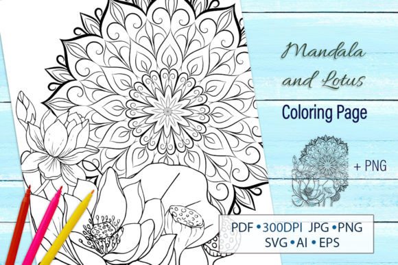 Download Coloring Mandala and Lotus Flowers - Coloring mandala Collection