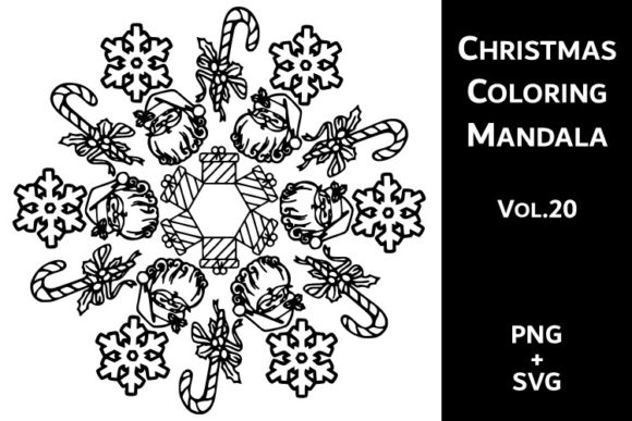 Download Christmas Coloring Mandala Vol.20 - Coloring mandala Collection