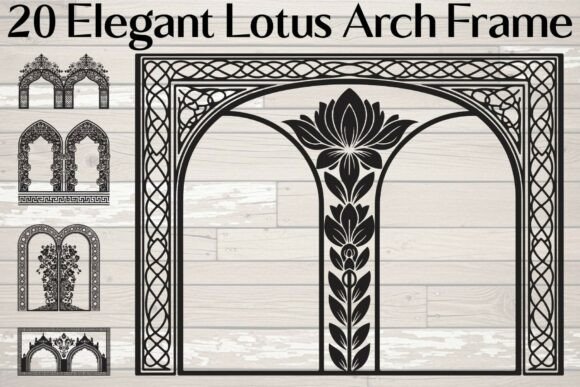 Download Elegant Lotus Arch Frame - Elegant Collection