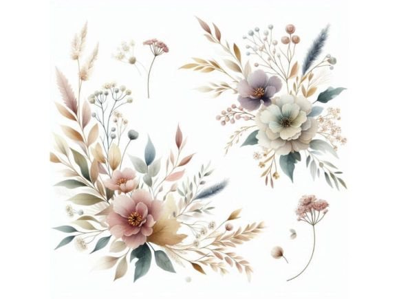 Download Elegant Boho Floral Design Featuring Del - Elegant Collection