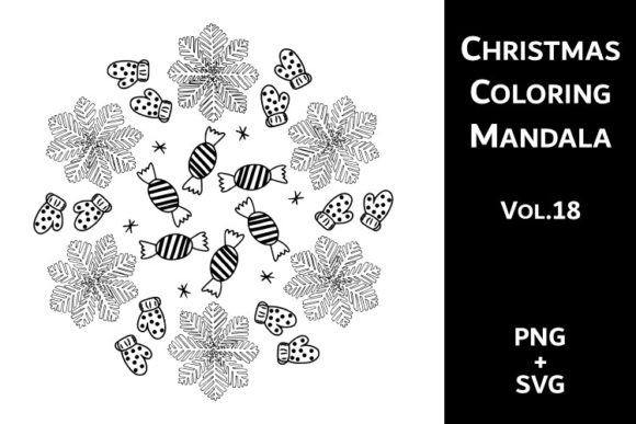 Download Christmas Coloring Mandala Vol.18 - Coloring mandala Collection